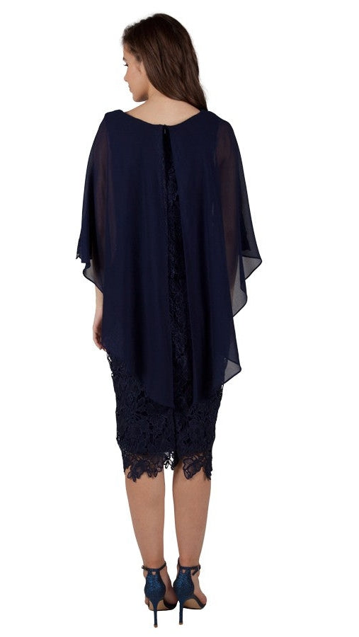 Miss Anne 219303 Lace and Chiffon Overlay