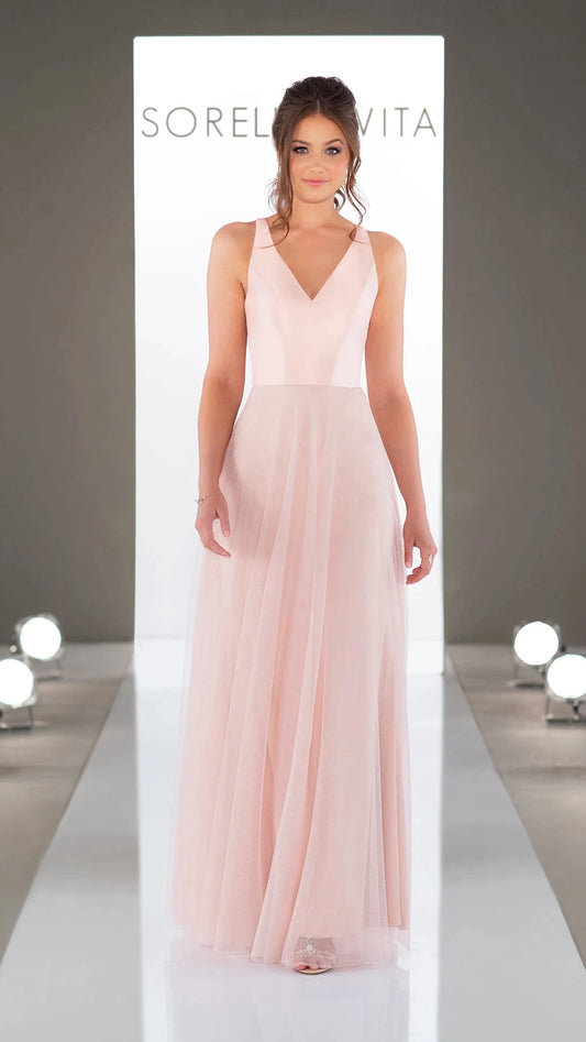 Open Back Discontinued Bridesmaid Dress 9170