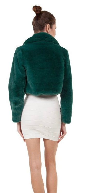 Miss Anne 13518 Collared Fur Jacket