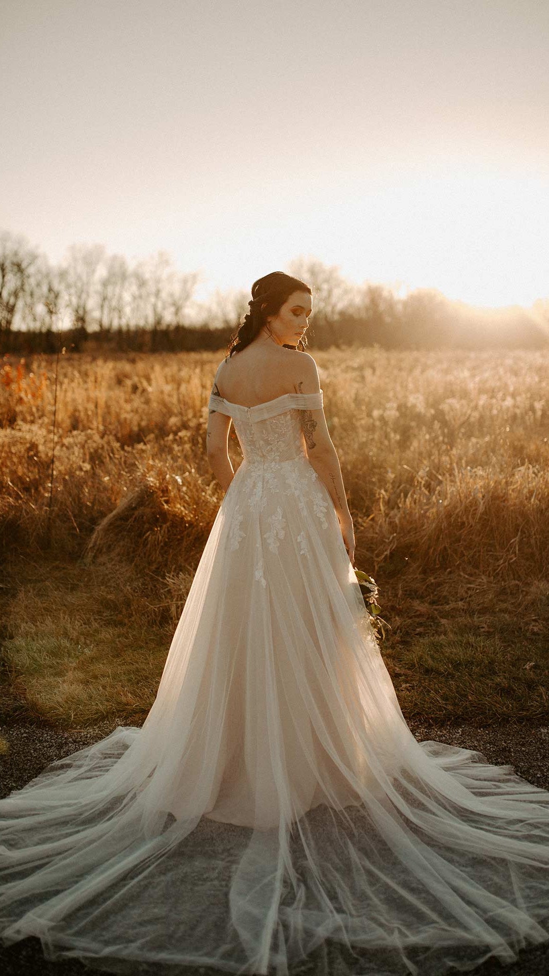 Stella York 7509 A-Line Off The Shoulder Wedding Dress