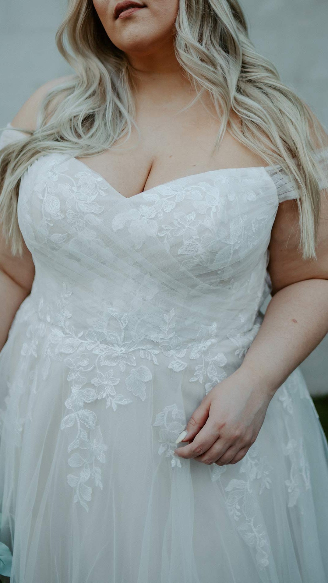 Stella York 7509 A-Line Off The Shoulder Wedding Dress