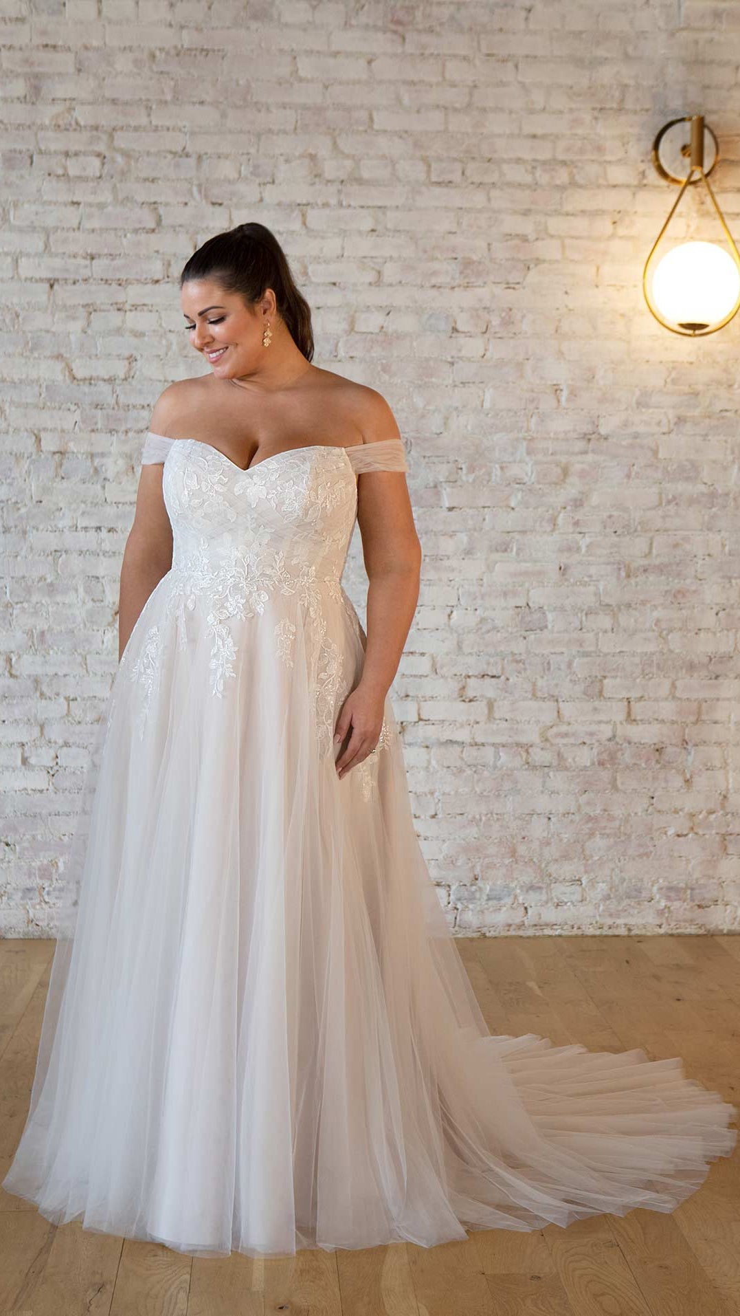 Stella York 7509 A-Line Off The Shoulder Wedding Dress
