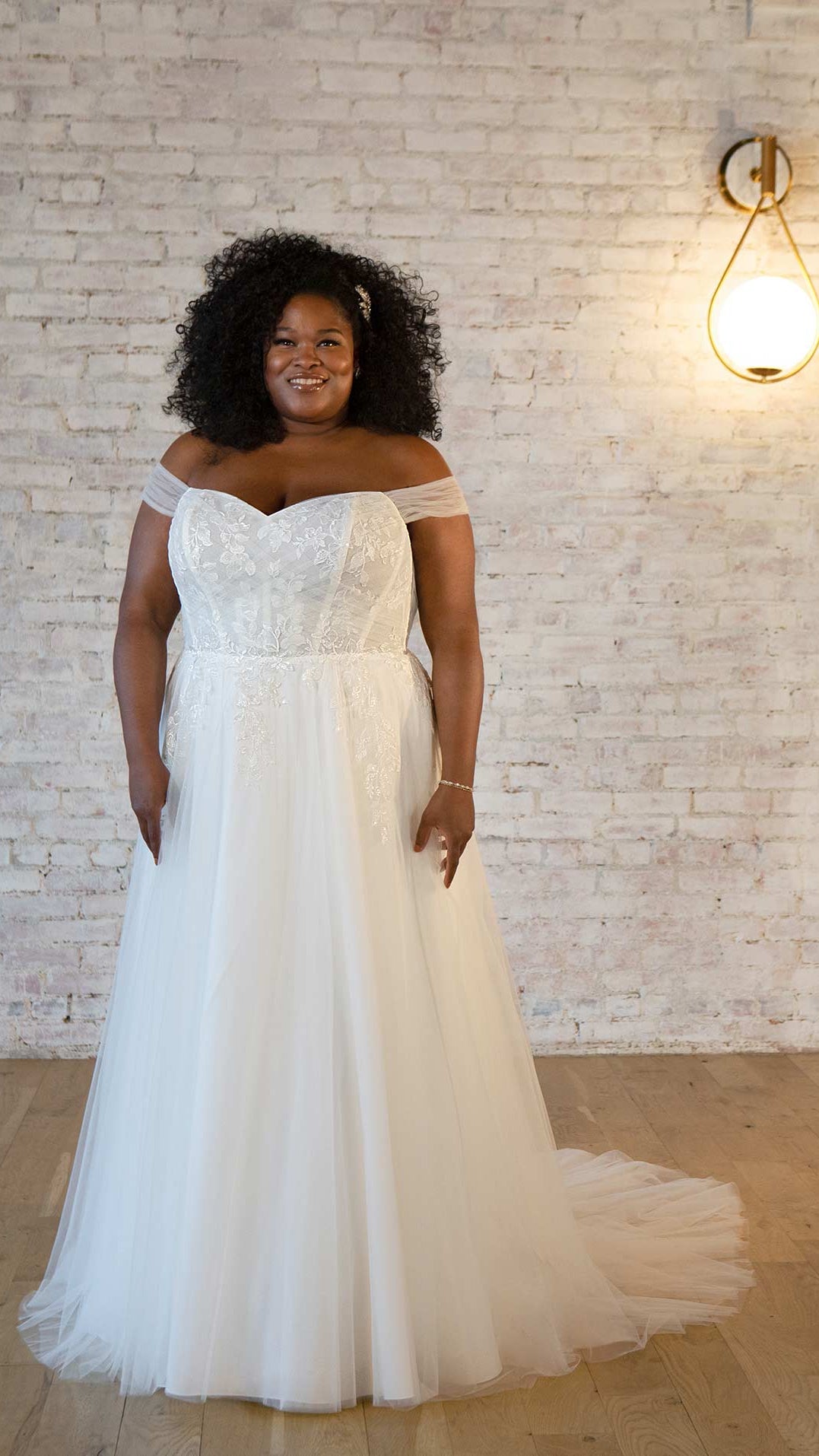 Stella York 7509 A-Line Off The Shoulder Wedding Dress