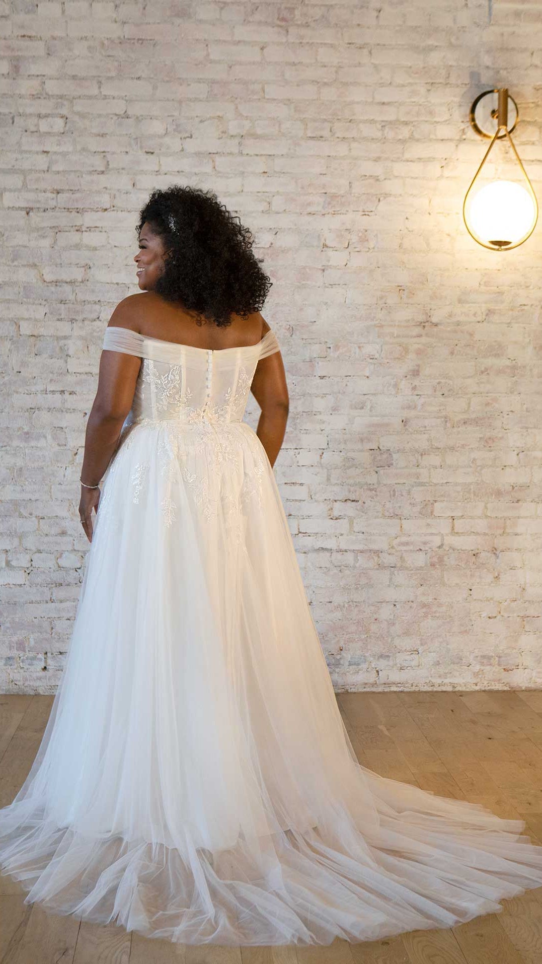 Stella York 7509 A-Line Off The Shoulder Wedding Dress