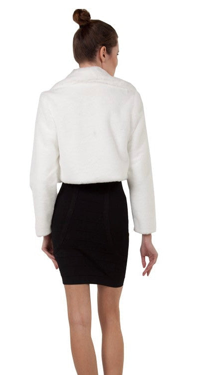 Miss Anne 13518 Collared Fur Jacket