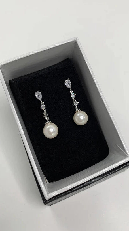 Brielle Long Pearl Drop Earring