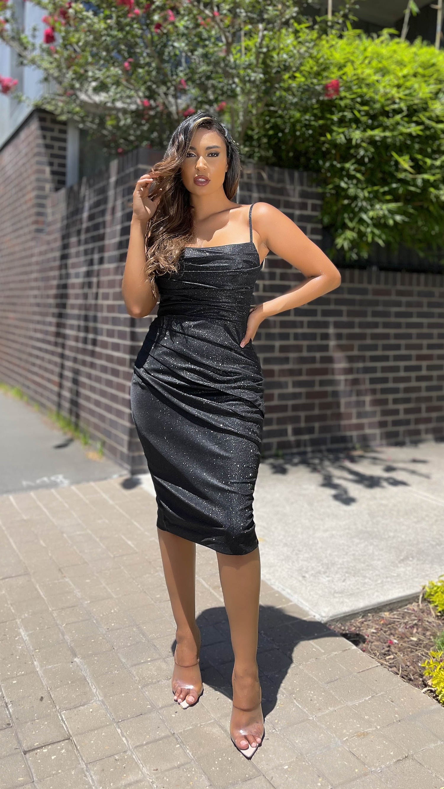 jadore black sequin dress J'Adore Dresses J24090