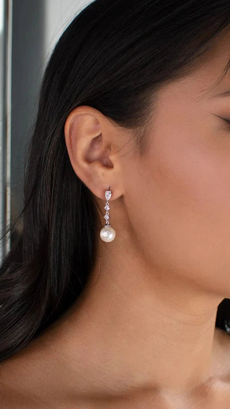 Brielle Long Pearl Drop Earring