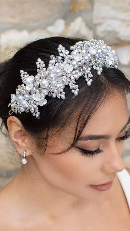 Suzanna Wide Pearl Headband