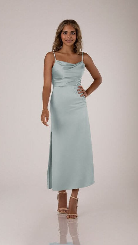 Sorella Vita 9539 Midi Charmeuse Satin Bridesmaid Dress