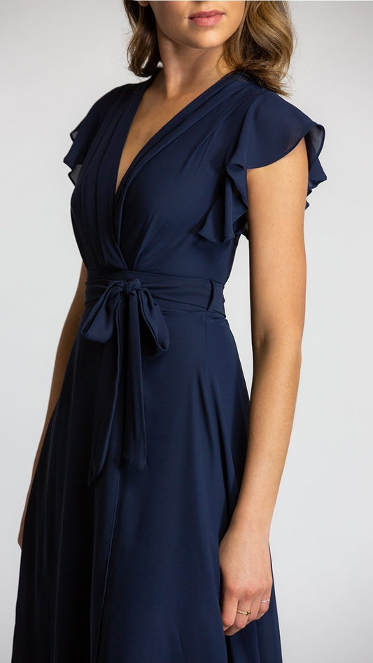 Maxi with butterfly cap sleeves SDR581B
