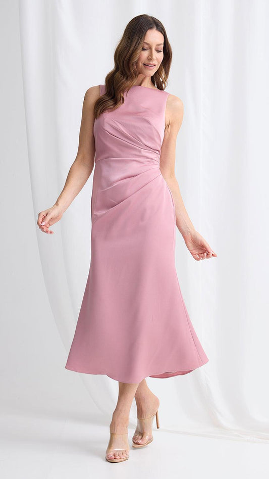 Trellis Lane Alison Satin Midi