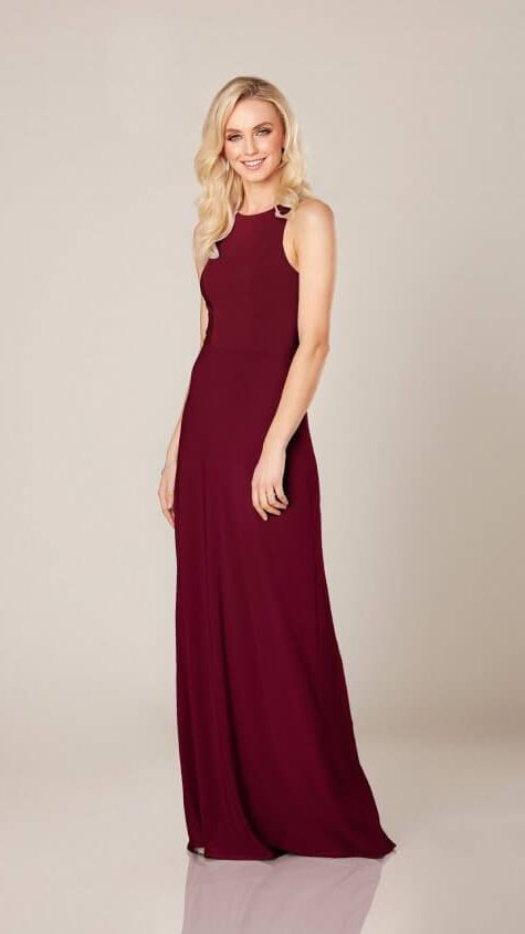 Sorella Vita 9356 Simple Bridesmaid Dress with mixed fabric detail