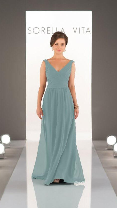 Sorella Vita 8932 Classic Chiffon V-Neck dress