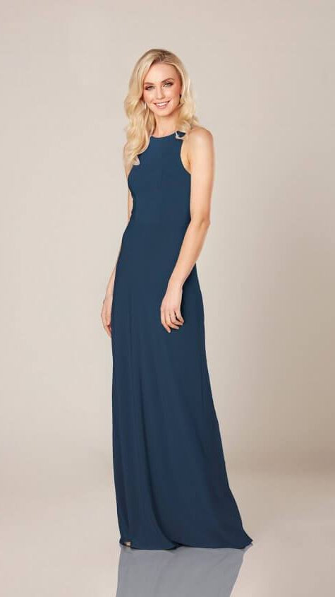 Sorella Vita 9356 Simple Bridesmaid Dress with mixed fabric detail