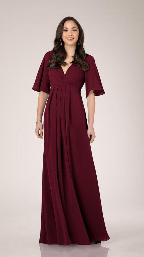 Sorella Vita 9422 Maternity-Friendly Classic Bridesmaid Dress with 3/4 Sleeves