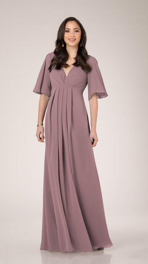 Sorella Vita 9422 Maternity-Friendly Classic Bridesmaid Dress with 3/4 Sleeves