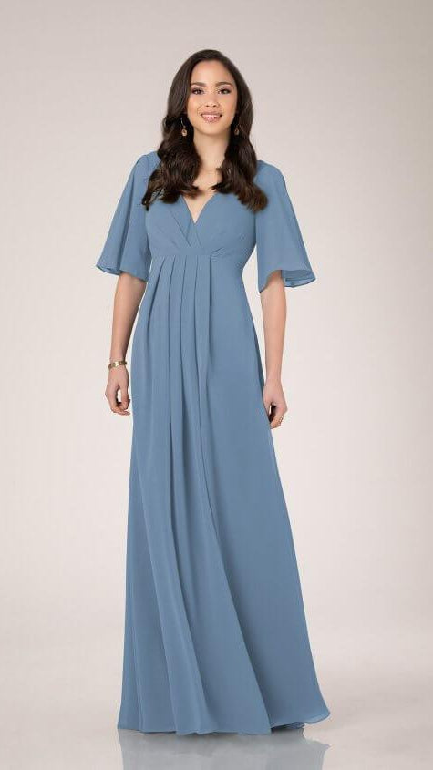 Sorella Vita 9422 Maternity-Friendly Classic Bridesmaid Dress with 3/4 Sleeves