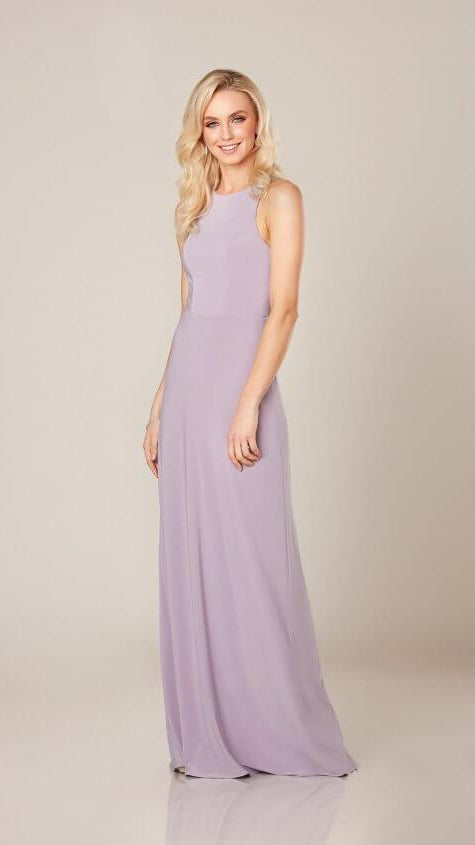 Sorella Vita 9356 Simple Bridesmaid Dress with mixed fabric detail