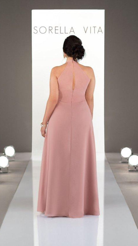 Sassy Bridesmaid Dress with Halter Neckline Sorella Vita 9224