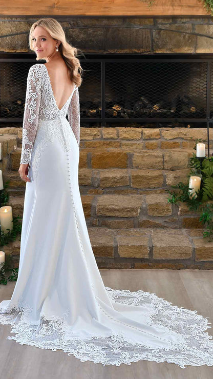 Stella York 7478 Lace Wedding Dress With Simple Skirt