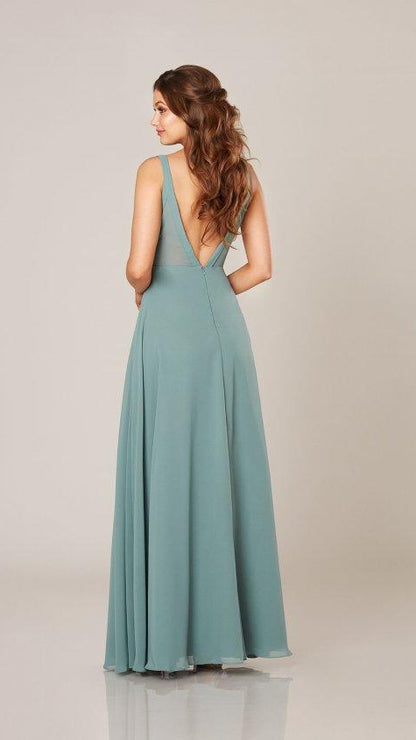 Formal Bridesmaid Dress with Open Back 9320