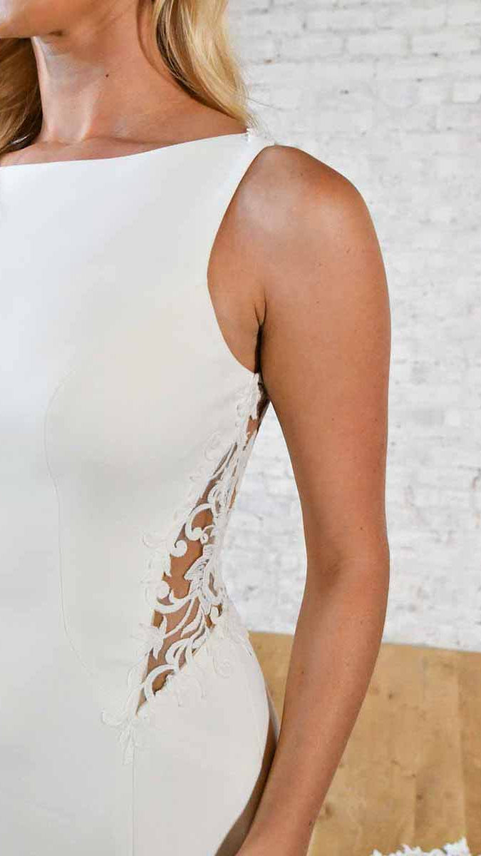 Stella York Modest Column Wedding Dress 7664