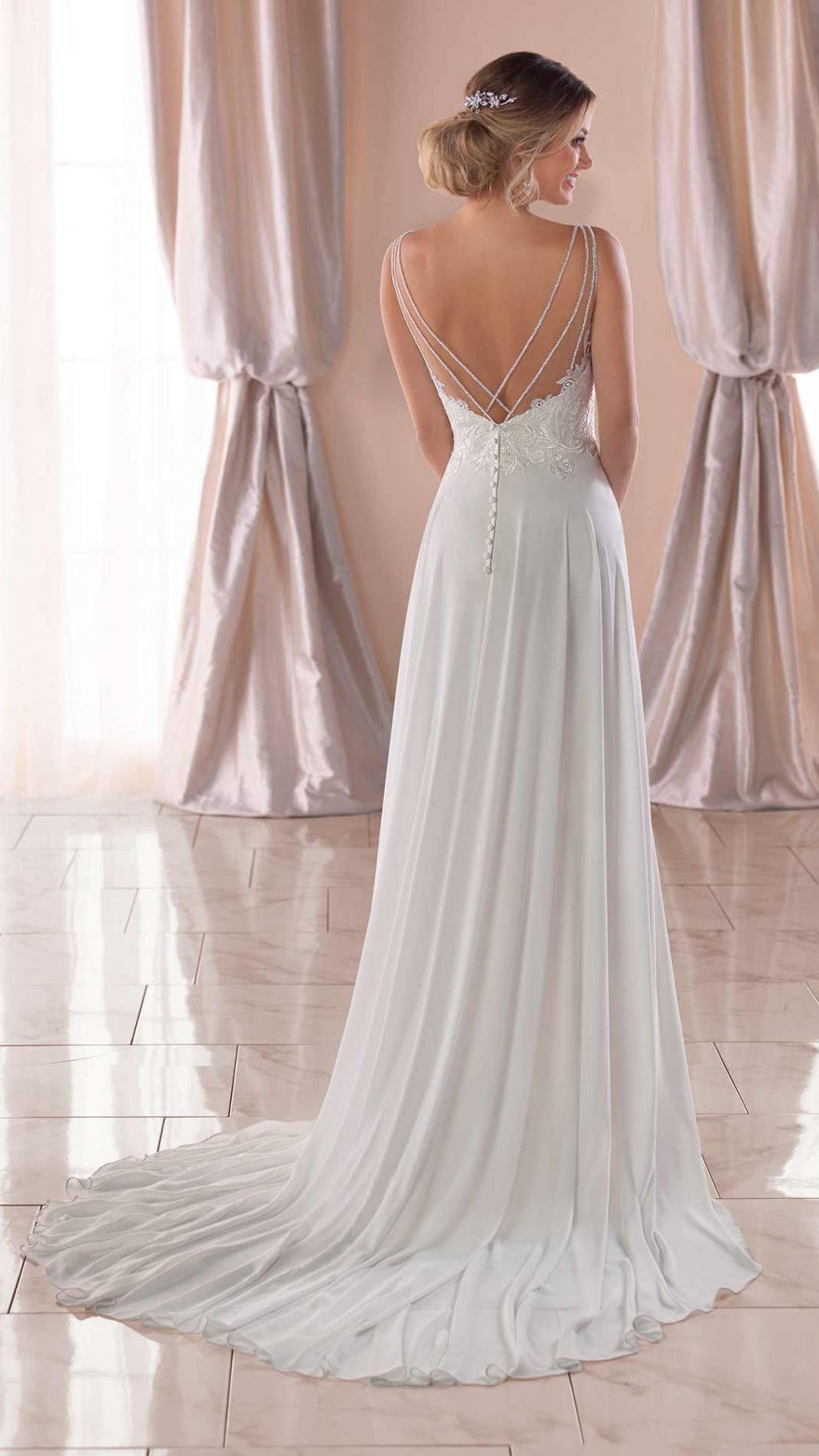 Stella York Casual Wedding Dress with Beaded Bodice 6717