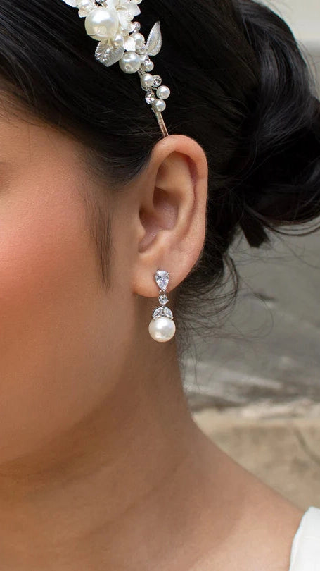 Betty Pearl Navette Drop Earring