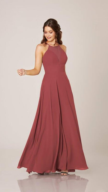 Modern Bridesmaid Dress with Sheer Panelling 9292