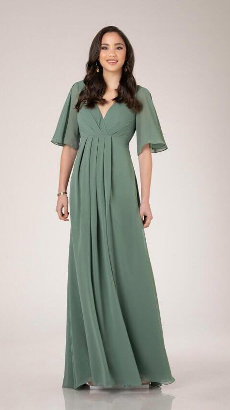 Sorella Vita 9422 Maternity-Friendly Classic Bridesmaid Dress with 3/4 Sleeves