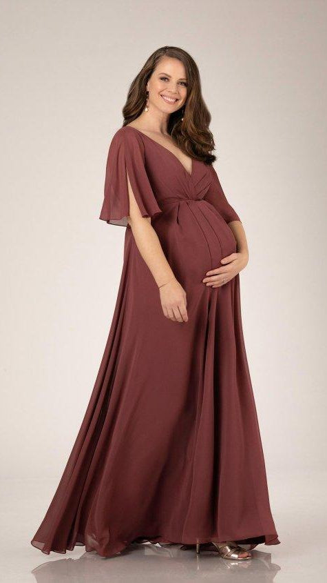 Sorella Vita 9422 Maternity-Friendly Classic Bridesmaid Dress with 3/4 Sleeves