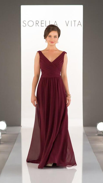 Sorella Vita 8932 Classic Chiffon V-Neck dress