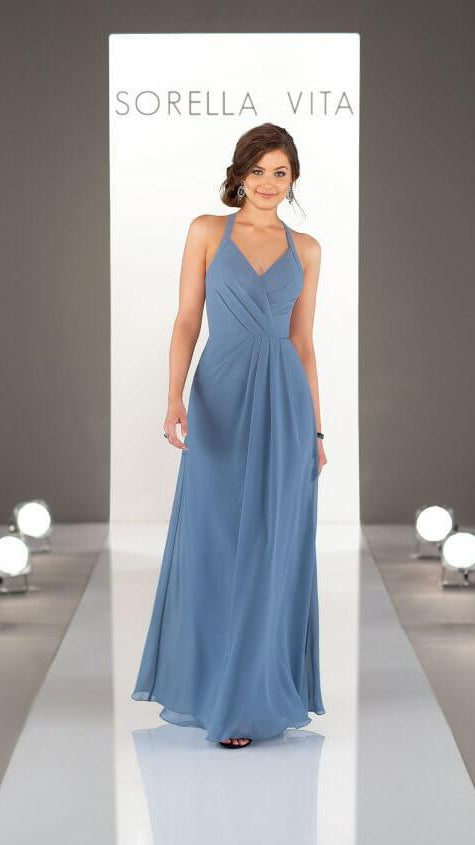 Sassy Bridesmaid Dress with Halter Neckline Sorella Vita 9224