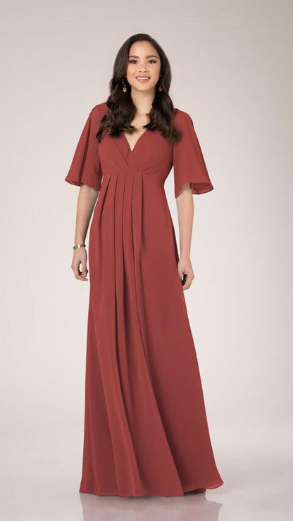 Sorella Vita 9422 Maternity-Friendly Classic Bridesmaid Dress with 3/4 Sleeves