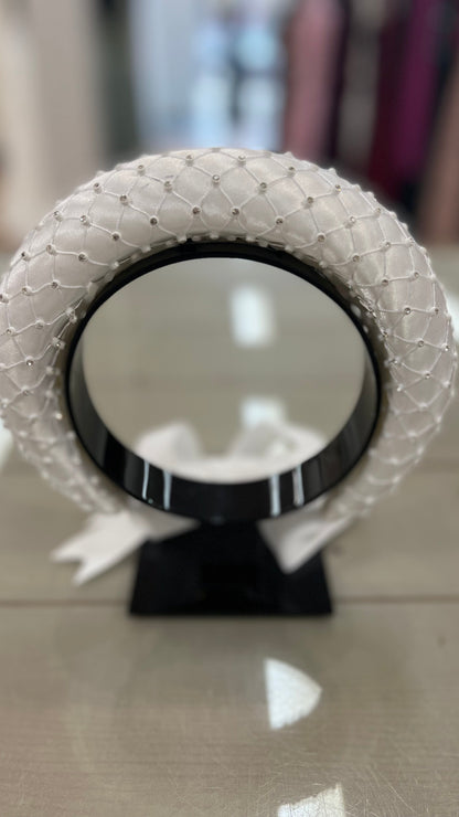 White Bridal Headband