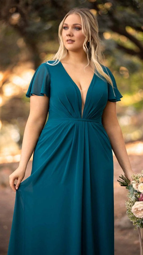 Sorella Vita 9458 Flutter Sleeve Bridesmaid Dress