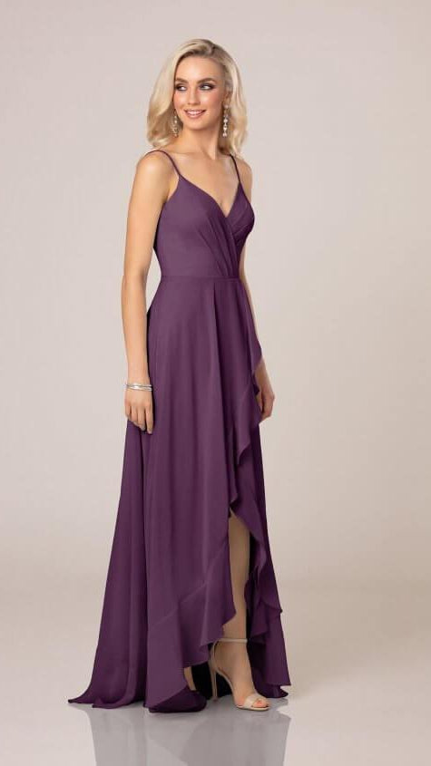 High-Low Bridesmaid Dress With Ruffle Details - Sorella Vita 9290