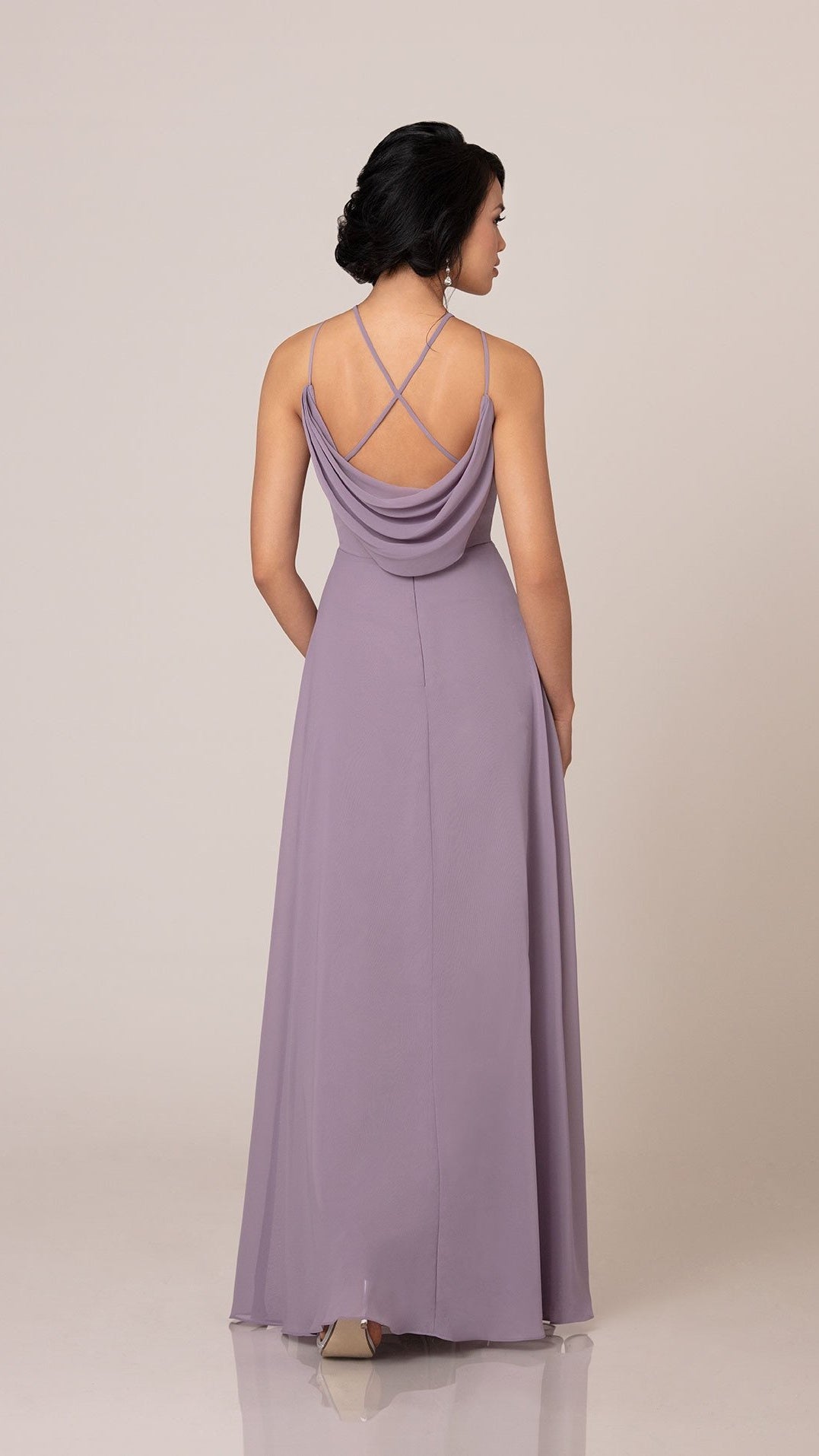 Simple Bridesmaid Dress With High Halter Neck - Sorella Vita 9276