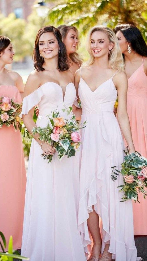 Romantic Off-Shoulder Bridesmaid Dress - Sorella Vita 9298