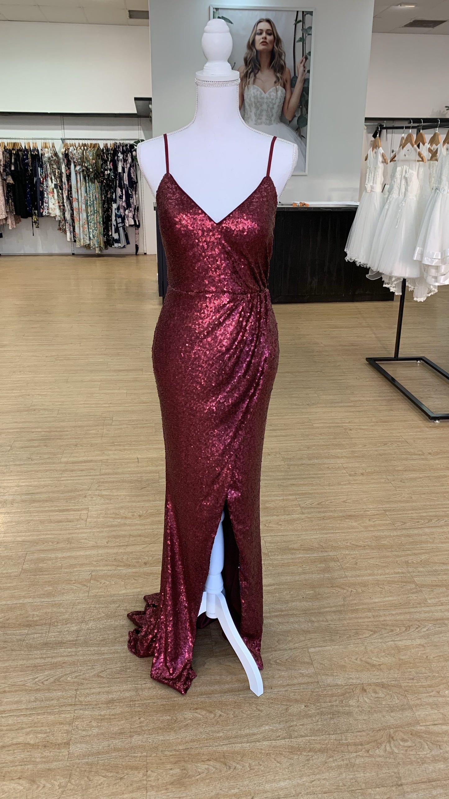 Red Carpet Sequin Dress 217450