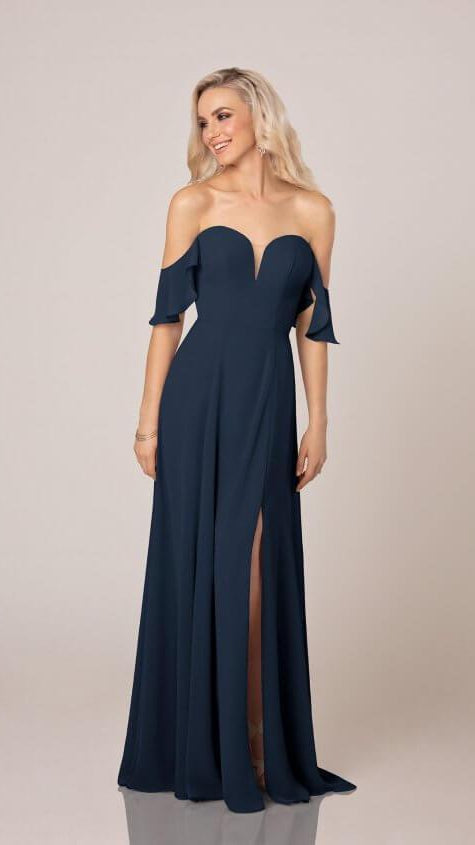 Romantic Off-Shoulder Bridesmaid Dress - Sorella Vita 9298