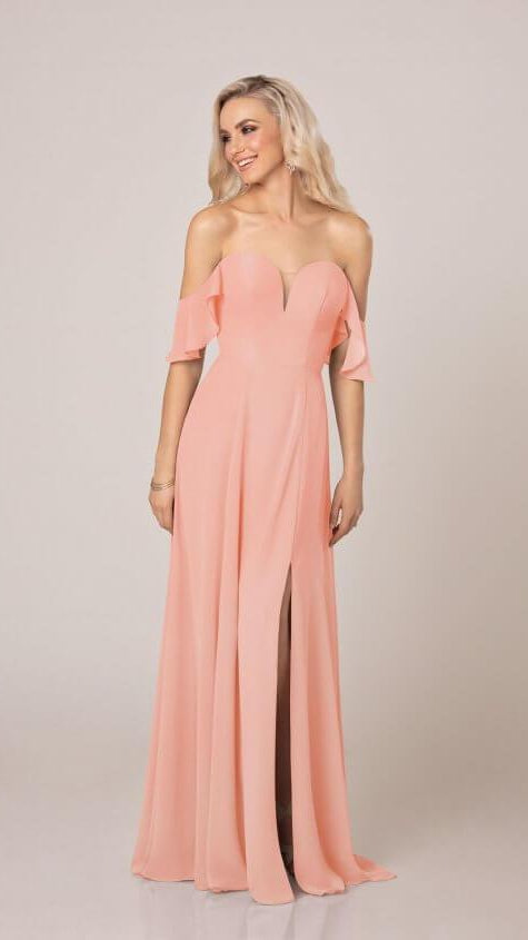 Romantic Off-Shoulder Bridesmaid Dress - Sorella Vita 9298