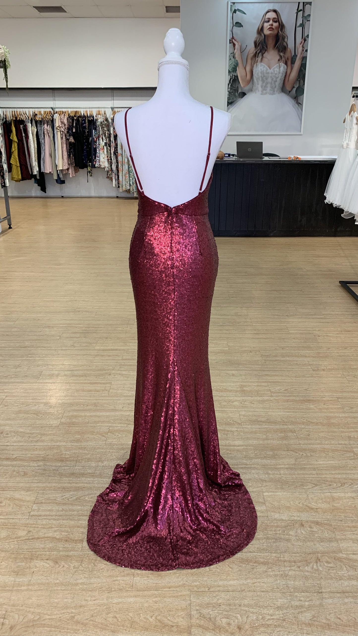 Red Carpet Sequin Dress 217450