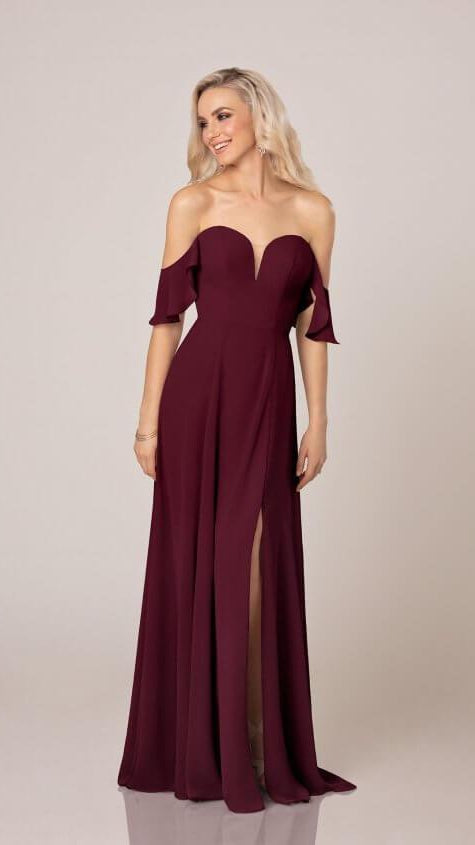 Romantic Off-Shoulder Bridesmaid Dress - Sorella Vita 9298