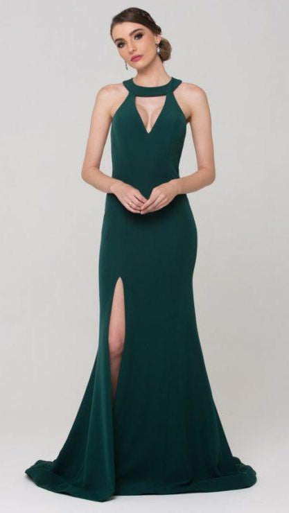 Tania Olsen - Taylor Low Back Halter Formal Dress PO588-B1