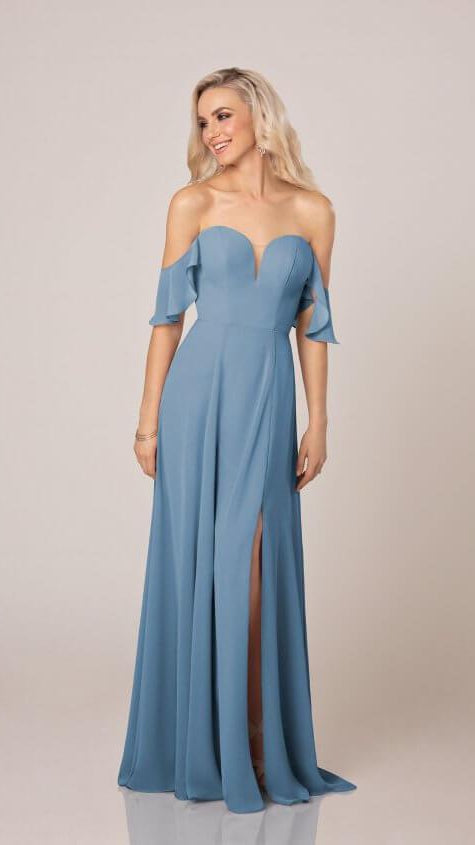 Romantic Off-Shoulder Bridesmaid Dress - Sorella Vita 9298