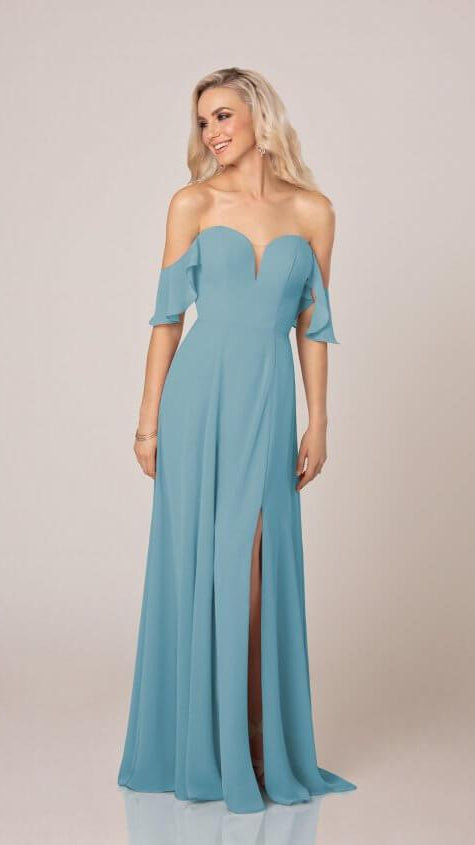 Romantic Off-Shoulder Bridesmaid Dress - Sorella Vita 9298